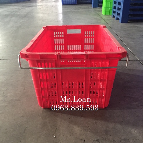 Sóng quai sắt đựng trái cây, sóng nhựa hở, sọt nhựa đựng hàng giá tốt / 0963 839 593
