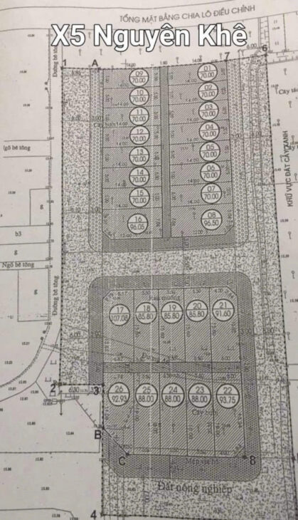 ✅ Bán đất đấu giá X5 Nguyên Khê Đông Anh – 88m – Mặt đường 15m