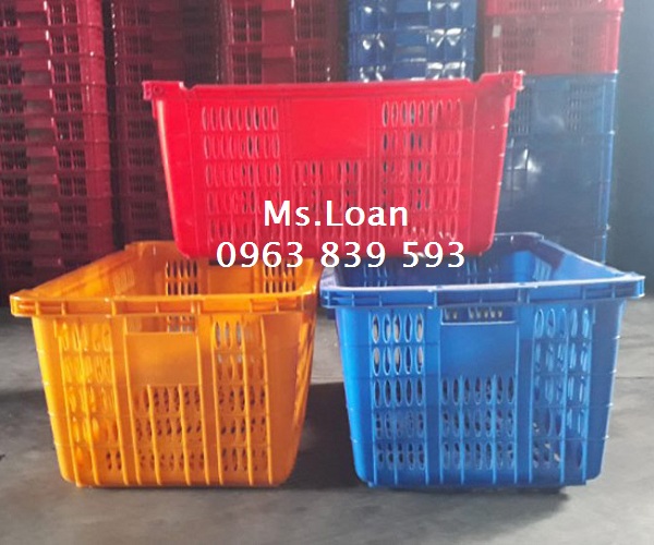Sóng quai sắt đựng trái cây, sóng nhựa hở, sọt nhựa đựng hàng giá tốt / 0963 839 593