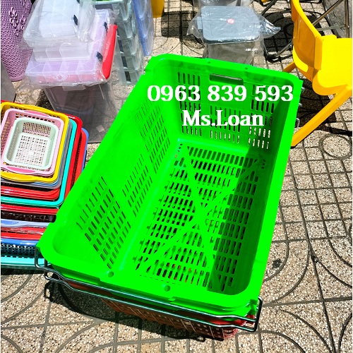 Sóng quai sắt đựng trái cây, sóng nhựa hở, sọt nhựa đựng hàng giá tốt / 0963 839 593
