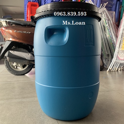 Thùng phuy nhựa 50lit đựng nước, hóa chất, thùng đựng rác 50L / 0963 839 593 Loan
