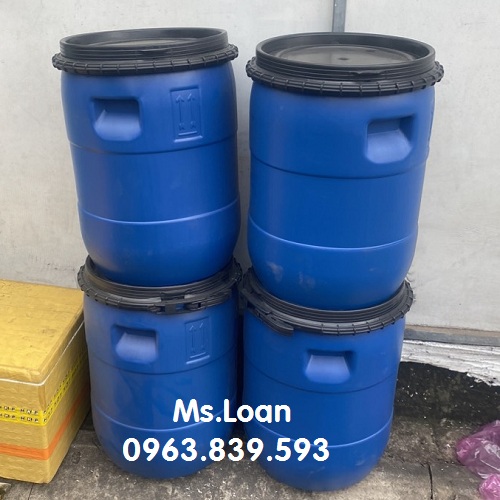 Thùng phuy nhựa 50lit đựng nước, hóa chất, thùng đựng rác 50L / 0963 839 593 Loan