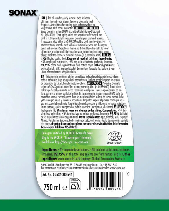 Vệ sinh nội thất Sonax Cleaner Star 750ml