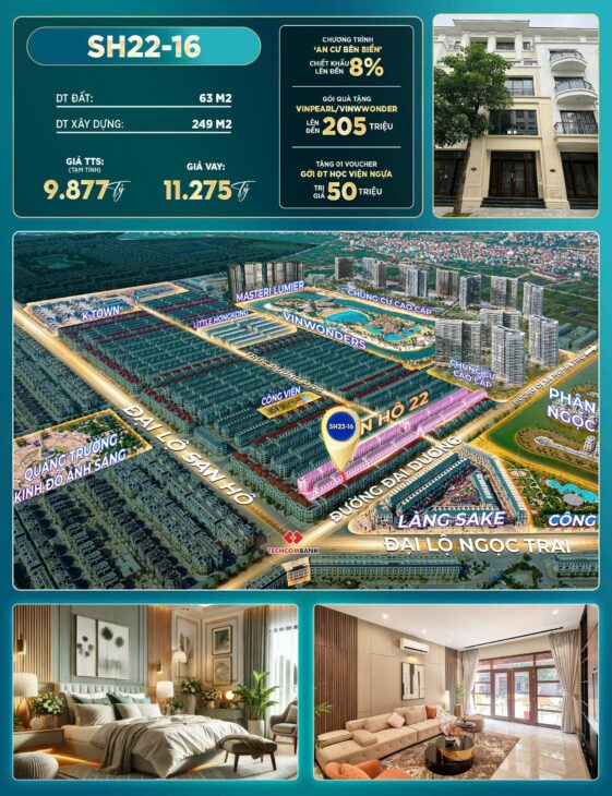 SAN HÔ SH22-16 ĐẦU TƯ HỢP LÝ GẦN 13 TÒA CHUNG CƯ – CÔNG VIÊN BIỂN 4 MÙA