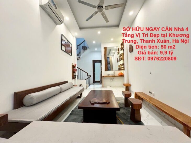 SỞ HỮU NGAY CĂN Nhà 4 Tầng Vị Trí Đẹp tại Khương Trung, Thanh Xuân, Hà Nội