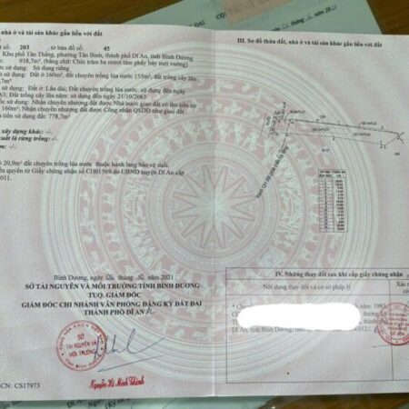 ĐẤT ĐẸP – GIÁ TỐT – Bán GẤP Lô Đất Tiềm Năng Tại Phường Tân Bình, Thành phố Dĩ An, Bình Dương
