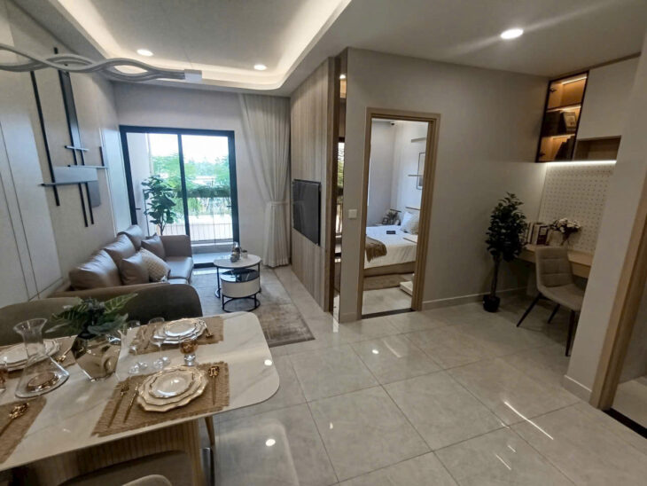 1PN 45m², 1,050 TỶ 1 Phòng Ngủ Rộng Rãi, Phòng Khách & Bếp Kết Nối Mạch Lạc