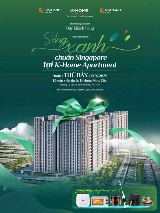 Trả trước chỉ 160 triệu – Nhận ngay căn hộ K-Home New City chuẩn Singapore TP.HCM