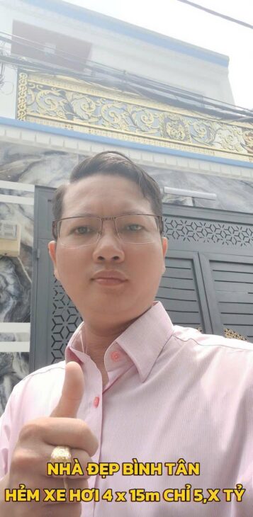 NHÀ ĐẸP BÌNH TÂN, GẦN LÊ VĂN QUỚI, 4 X 15M, HẺM XE HƠI 6M, CHỈ 5,X TỶ