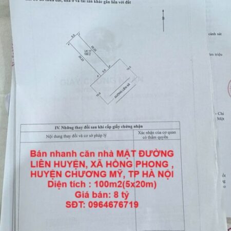 Nhà đẹp- giá ưu đãi chính chủ cần bán nhanh căn nhà MẶT ĐƯỜNG LIÊN HUYỆN ,CHƯƠNG MỸ, TP HÀ NỘI Nhà đẹp- giá ưu đãi chính chủ cần bán nhanh căn nhà MẶT ĐƯỜNG LIÊN HUYỆN ,CHƯƠNG MỸ, TP HÀ NỘI
