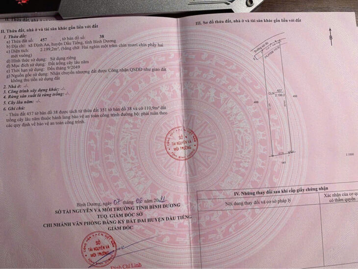 ĐẤT CHÍNH CHỦ – GIÁ TỐT – Xã Định An, Huyện Dầu Tiếng, Tỉnh Bình Dương