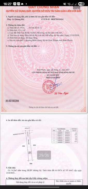 BÁN ĐẤT NGAY TRUNG TÂM CHƠN THÀNH