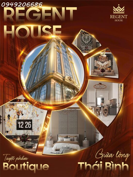 Mở bán căn Hộ REGENT HOUSE Đường Trần Hưng Đạo-TB.Chiết Khấu đến 15%.Cam Kết Thuê Lại
