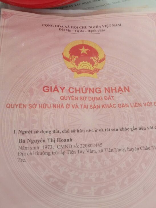 ĐẤT ĐẸP – GIÁ TỐT – CHÍNH CHỦ CẦN BÁN Đất Tại xã Tiên Thủy, Châu Thành, Bến Tre