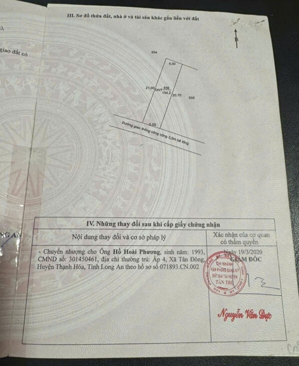 ĐẤT ĐẸP – MẶT TIỀN – Chính Chủ Bán Lô Đất Tiềm Năng Đường Trần Văn Đức, Bình Lãng, Tân Trụ, Long An