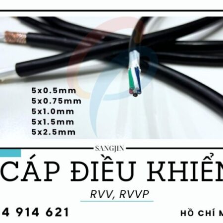 Cáp điều khiển RVV/ RVVP 5×0.75mm Sangjin tiêu chuẩn Hàn Quốc