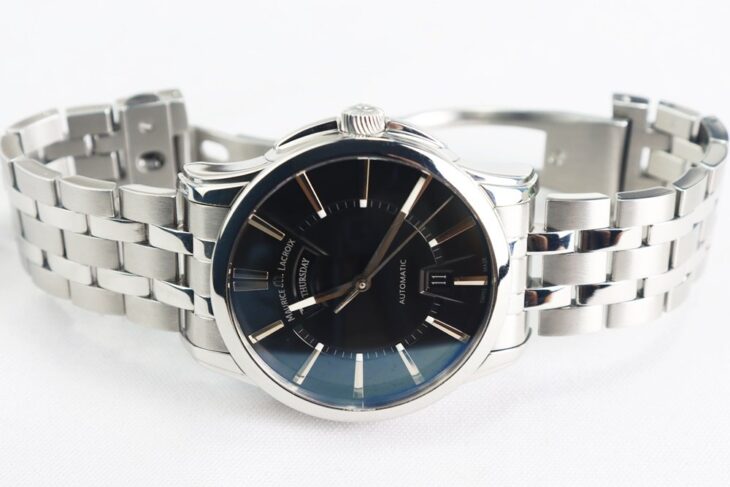 ĐH Nam : Maurice Lacroix Pontos Day Date Automatic, Mặt Đen, 3 kim 2 Lịch, Size 40mm.