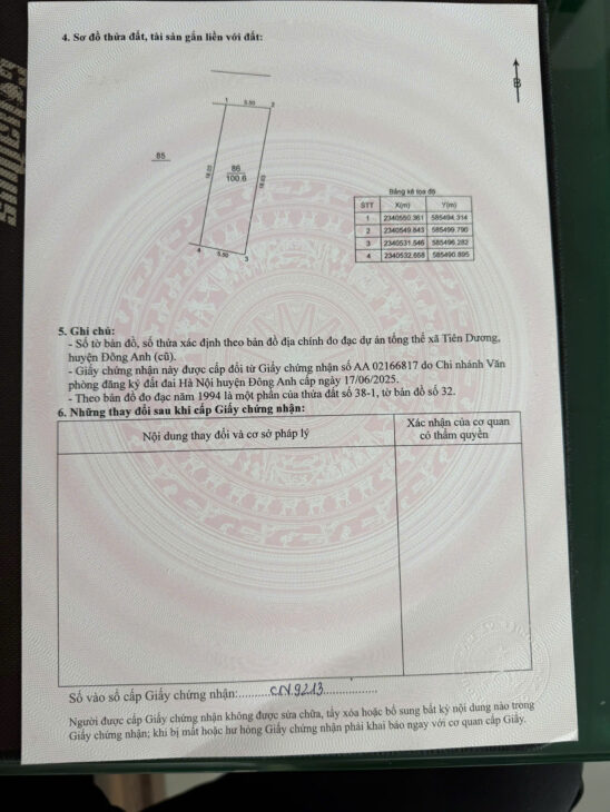 ✅ Bán đất Cổ Dương Tiên Dương – Ô tô tránh – Trục chính – Thửa đẹp