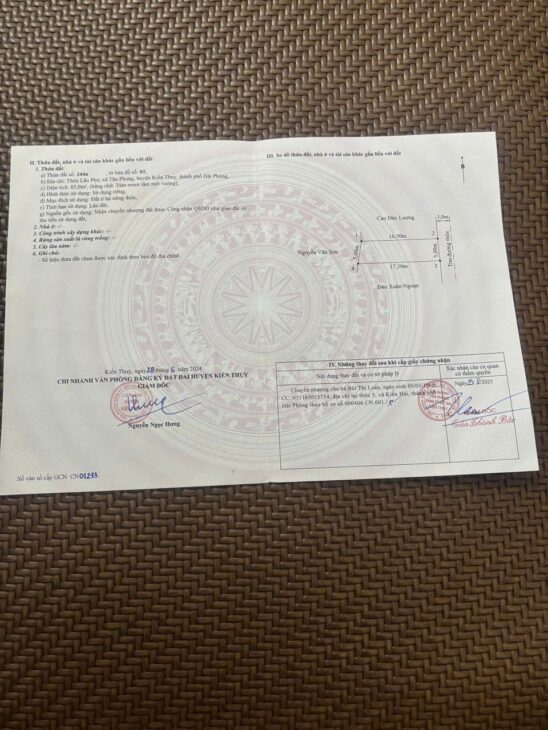 Đất mặt đường thôn Tân Phong — Kiến Hải – giá chỉ 1,6x tỷ ZALO 0567 222 555