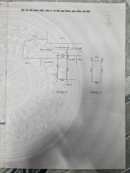 Hàng Hiếm Tân Phú Gần AEON & Chợ Tân Hương Hẻm 4,5m Giá Nhi Đồng 3,079