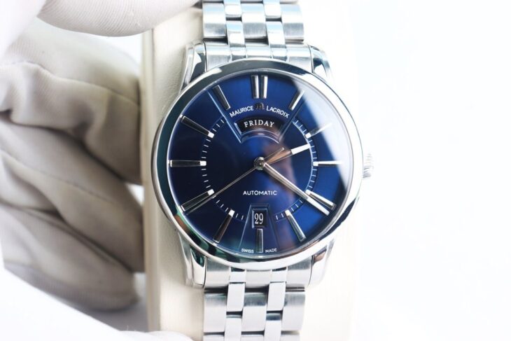 ĐH Nam : Maurice Lacroix Pontos Day Date Automatic, Mặt Xanh Navy, dòng 2 Lịch, Size 40mm