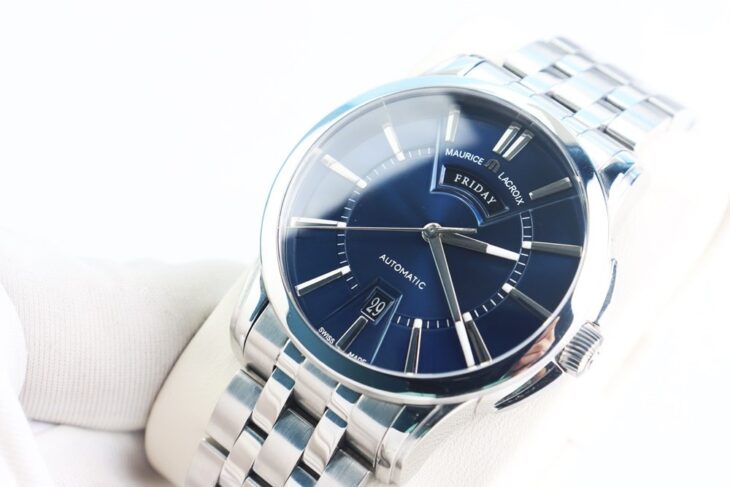 ĐH Nam : Maurice Lacroix Pontos Day Date Automatic, Mặt Xanh Navy, dòng 2 Lịch, Size 40mm