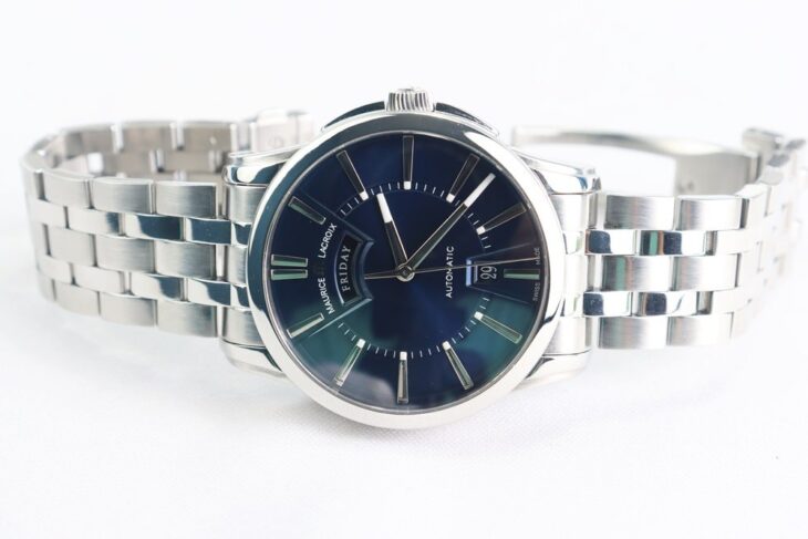 ĐH Nam : Maurice Lacroix Pontos Day Date Automatic, Mặt Xanh Navy, dòng 2 Lịch, Size 40mm
