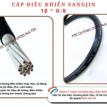 Dây Cáp Điều Khiển Không Lưới 12 Lõi Sangjin 12×0.5mm Sài Gòn Dây Cáp Điều Khiển Không Lưới 12 Lõi Sangjin 12×0.5mm Sài Gòn