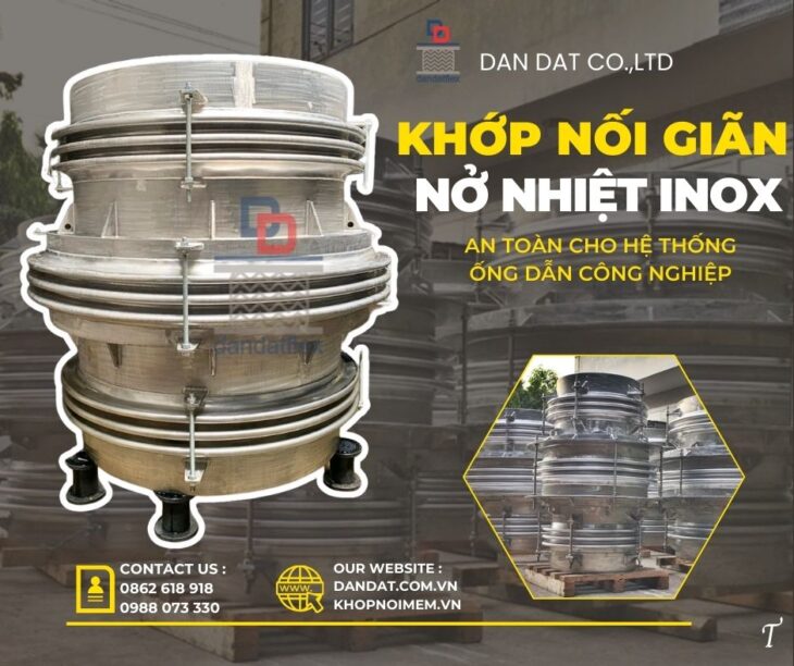 Khớp nối giãn nở inox patsy/ Bù trừ giãn nở nhiệt inox/ Khớp giãn nở chuyên dùng dẫn khí CO