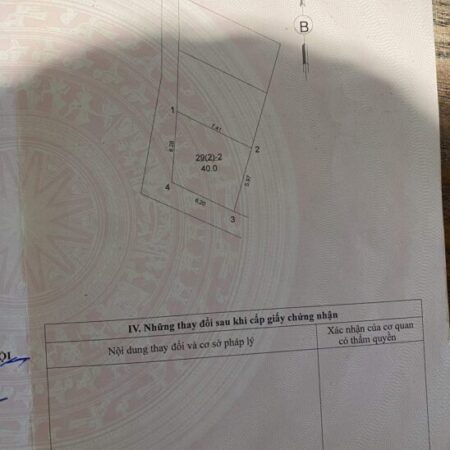 Chủ cần bán đât 40 m2 Trâu Quỳ – Gia Lâm, Giá 4.3 tỷ, 0985865658
