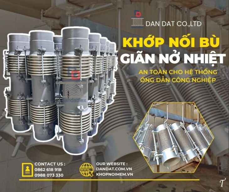 Khớp nối giãn nở inox patsy/ Bù trừ giãn nở nhiệt inox/ Khớp giãn nở chuyên dùng dẫn khí CO
