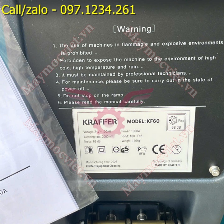 Máy chà sàn công nghiệp Kraffer KF60 giá rẻ