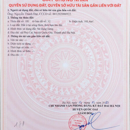 Đất nền Láng Hòa Lạc giá 3.0 tỷ diện tích 100m2 tiềm năng tăng trưởng mạnh – Nguyễn Hùng BĐS –