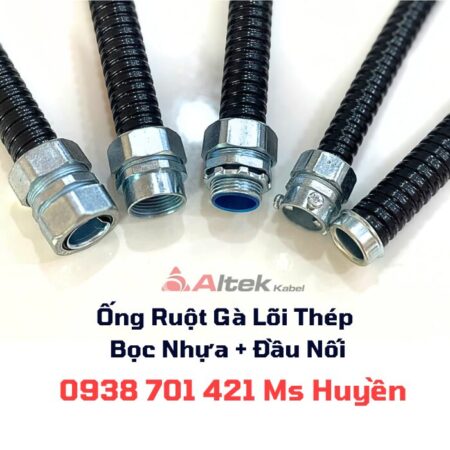 Ống Ruột Gà Lõi Thép Bọc Nhựa + Đầu Nối – Lá chắn an toàn, kết nối toàn diện