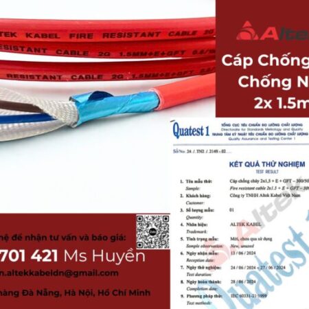 Cáp chống cháy 2x 1.5mm² GFT