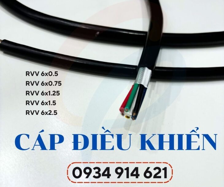 Cáp tín hiệu điều khiển 6×0.75SQMM Sangjin chính hãng tiêu chuẩn Hàn Quốc