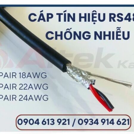 Cáp tín hiệu truyền thông RS485 vặn xoắn chống nhiễu 1 pair 18AWG Altek Kabel