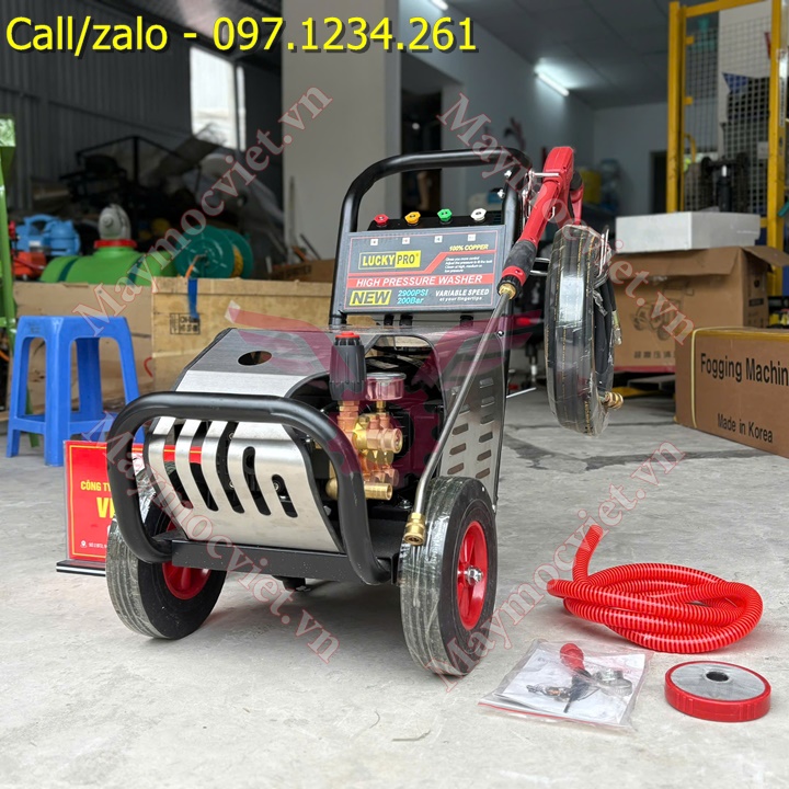 Máy rửa xe cao áp Lucky 3 pha 2900 psi giá rẻ