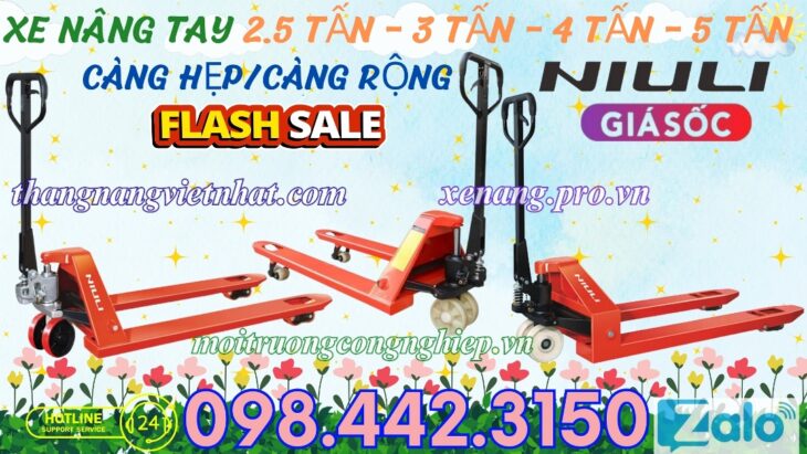Xe nâng tay – giải pháp nâng hạ hiệu quả cho doanh nghiệp