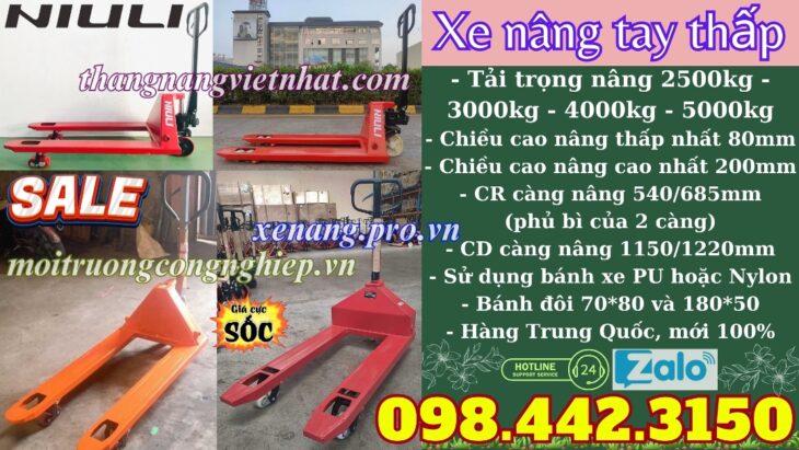 Xe nâng tay – giải pháp nâng hạ hiệu quả cho doanh nghiệp