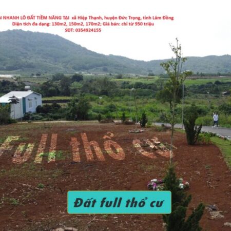 LÔ ĐẤT VỊ TRÍ ĐẸP- ĐẦU TƯ LÀ SINH LỜI CẦN BÁN NHANH LÔ ĐẤT TIỀM NĂNG TẠI huyện Đức Trọng, Lâm Đồng LÔ ĐẤT VỊ TRÍ ĐẸP- ĐẦU TƯ LÀ SINH LỜI CẦN BÁN NHANH LÔ ĐẤT TIỀM NĂNG TẠI huyện Đức Trọng, Lâm Đồng