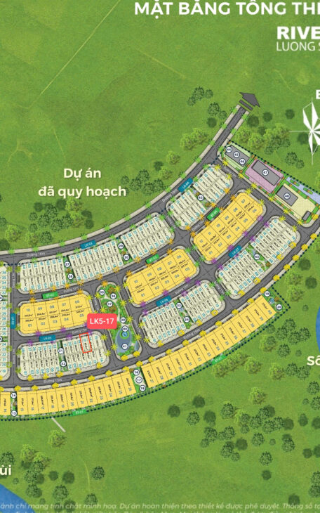 Đỉnh cao vị trí – lô liền kề cạnh công viên trung tâm Riverview Lương Sơn – LK5-17