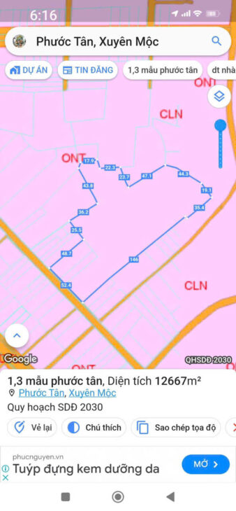 ĐẤT ĐẸP – GIÁ TỐT – Bán GẤP Lô Đất Tiềm Năng Tại Xã Phước Tân, Xuyên Mộc, Bà Rịa – Vũng Tàu