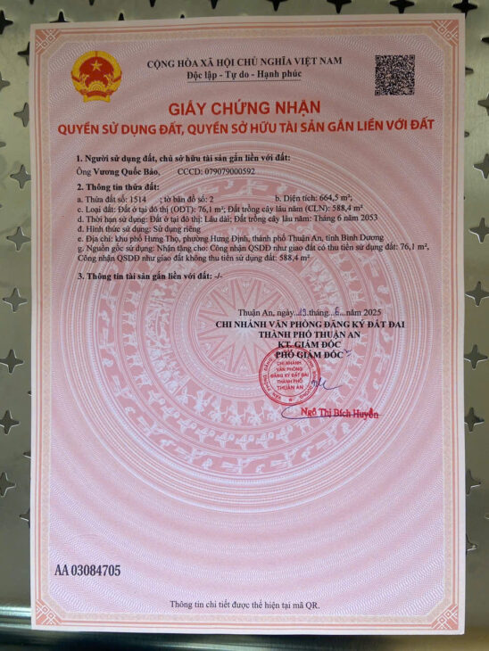 ĐẤT ĐẸP – GIÁ TỐT – CHÍNH CHỦ Cần Bán Nhanh Lô Đất Hưng Thọ, Hưng Định, Thuận An, Bình Dương