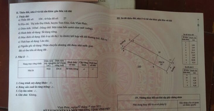 VỊ TRÍ ĐẸP – GIÁ TỐT -CHÍNH CHỦ Cần Bán 3 Lô Đất Đẹp Vị Trí Đắc Địa Tại Đại Đình, Tam Đảo, Vĩnh Phúc