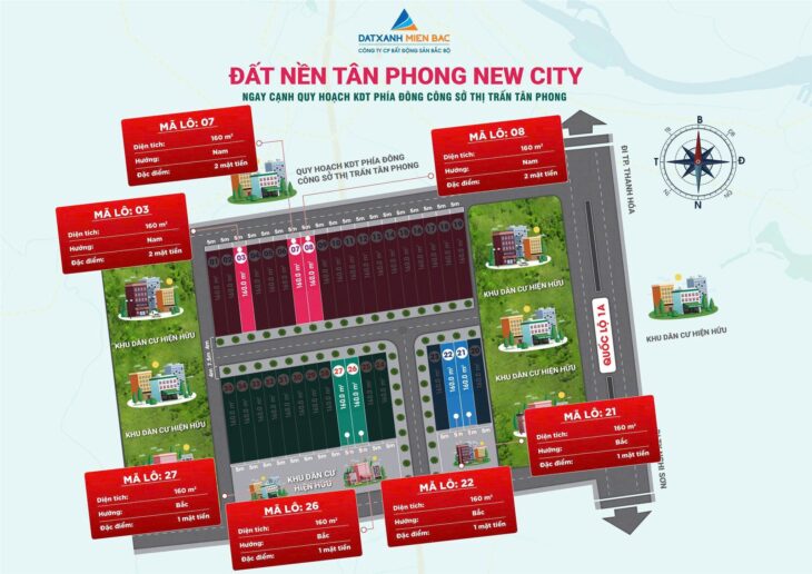 ĐẤT NỀN TÂN PHONG QL 1A, LH: 0966 343 969