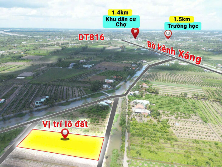 bán 1.000m2 Mặt Tiền Kênh Ba Ràng