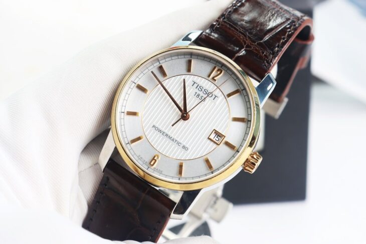 Tissot Titanium Powermatic 80 T087.407.56.037 .00, Demi Vàng Hồng, Size 40mm Fullbox.