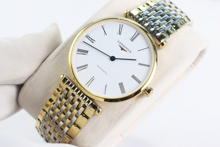 ĐH Nam Longines La Grande L4.708.2.11.7 Automatic Demi Vàng, Siêu Mỏng.