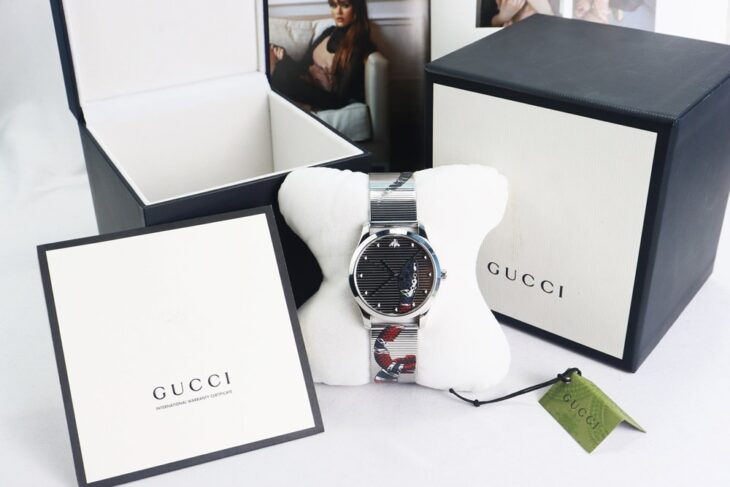 ĐH Gucci G-Timeless Snake YA1264123 bản dây thép siêu đẹp Size 38mm Fullbox